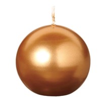 Sphere Candles Gold Metallic Unscented Ball Candles