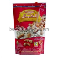 Stand up zipper closure food packaging pouch