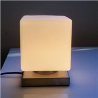 Glass cube touch Table Lamp (GB-10125)