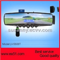bluetooth car kit,Bluetooth car rear view Mirror with TTS fuction LV-5608T