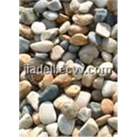 mix colorful pebbles