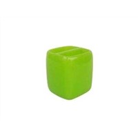 Poly Resin in Green Shiny Finish Tooth Toothbrush Holder