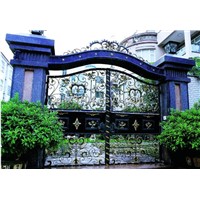 Villa wrought iron swing gate HT-9M014