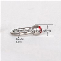 the Present most Fashion Stainless Steel Red Rhinestone Nose Studs Jewelry