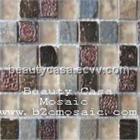 glass mix resin mosaic tile