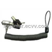 Heavy duty key type Notebook coil cable lock (LKCP-1125W)