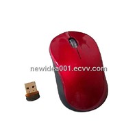 2.4GHz Wireless Mouse with Nano Receiver, Measures 96 x 55 x 38mm, Various Colors are Available