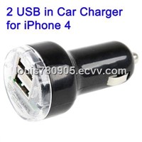 2 USB in Car Charger for iPhone 5, iPhone 4, iPhone 3GS/3G, iPod Touch (Black) $2.16