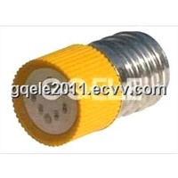 6.3V to 240V, Yellow, E12 LED Lamp Bulb