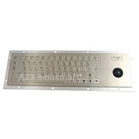 66keys vandal industrial stainless steel keyboard with trackball