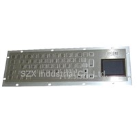 66keys vandal proof industrial stainless steel keyboard with touchpad