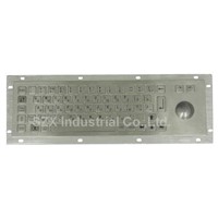 67 keys stainless steel keyboard with trackball