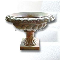 Carved Stone - Flower Pot