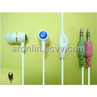 Headset with microphone double ear web-phone rubber replaceable