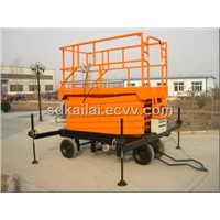 Aerial working scissor lift table for person