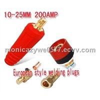 Red &amp;amp; Black CE Certification Euro Type Welding Cable Connector