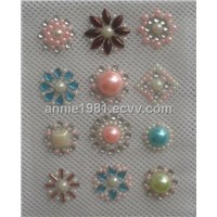 Self-Adhesive Fancy Pearl &amp;amp; Crystal Stickers (F-PS022)