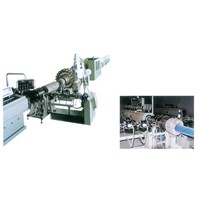 Steel wire reinforcing plastic pipe production line