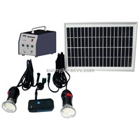 TP002 Solar Home Lighting System,2pcs 3W LED lamps,5W solar panel