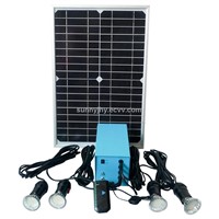 TP204 Solar Home Lighting System,20W mono solar panel,for lighting and charge mobiles