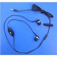 iphone handsfree earphone in ear type black with mircophone