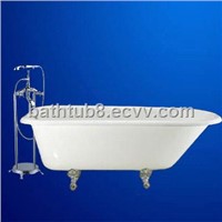 luxury enamel free standing cast irn bathtub