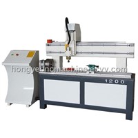 ql-1200 cnc router with rotary