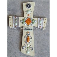 resin cross, religious decor, polyresin cross