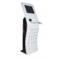 touch screen  payment kiosk with metal keyboard