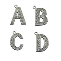 zinc alloy slider letter pendant