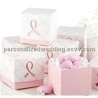 Pink romantic wedding favor box