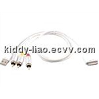 Apple Dock to Composite AV Cable with USB