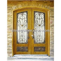 Modern design hand forged wrought iron entrance gate