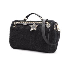 2012 spring new style star decoration lady's bags C-G-061 black