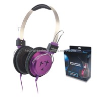 3.5mm stereo plug 50mm driver adjustable headband metal headphone