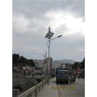 6m Solar Wind hybrid street light lamp with 120W Solar panel 120A / H for bus station