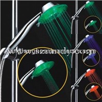 ABS plastic chrome plated multifunctional temperature sensor color changing led hand shower head