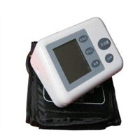 Automatic Portable Wrist digital Blood Pressure Monitor with battery or adapter 6V DC