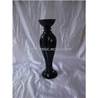 Beauty Shape Black Glazed Ceramic candle holder,candle stand
