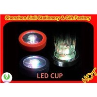 Best Personalized  Led Coaster&cup pad Barware gifts 3pcs AAA batteries