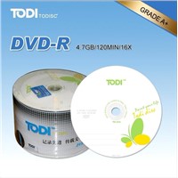 Blank DVD-R with 4.7GB 120MIN 16X