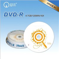 Blank DVD-R with 4.7GB Memory, 120mins Playing Time and 16x/8x Running Speed