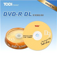 Blank DVDs/Double Layers with 8x Recording Speed, 8.5GB Memory Capacity and 240Min Playing Time