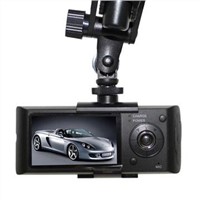 Car black box with Dual cameras,built-in two lens with GPS systerm,X3000