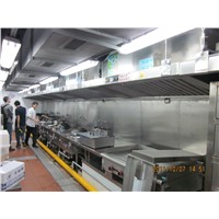 Green Vent Hood With Electrostatic Air Filter for Commercial Kitchen