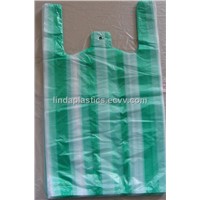 HDPE color stripped t-shirt bag(SDL-004)
