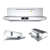 Integrated Vent Hood With Electrostatic Air Filters for Commercial Kitchen