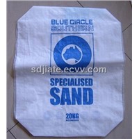 PP block bottom valve bag for 20kg river sand packing