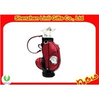 Promotional  novelty mini golf pen holder with digital clock Gifts