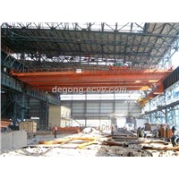 QD model double girder overhead crane winch type